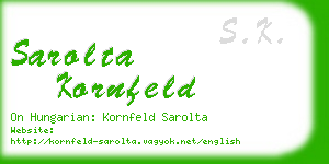 sarolta kornfeld business card